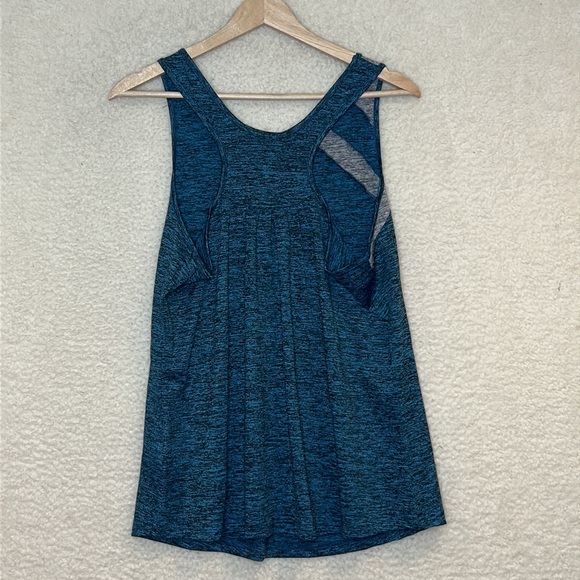 NWT Vindery Womens Blue Space-Dye Stretch Racerback Tank Top L LARGE - Picture 4 of 4